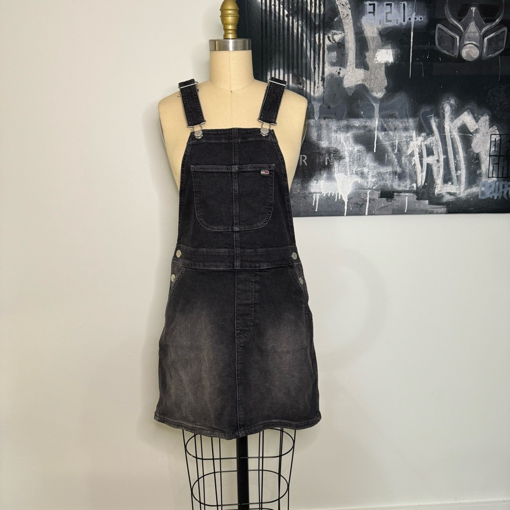 Tommy Hilfiger Tommy Jeans Denim Black Overall Dress